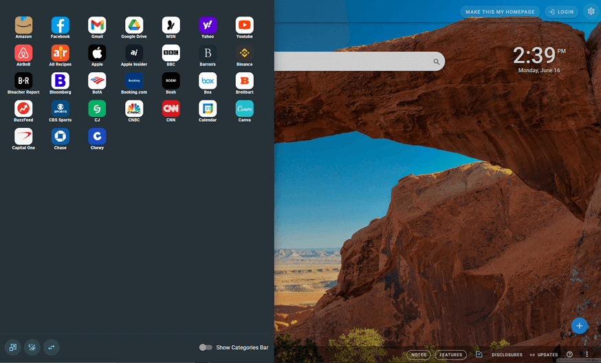 Hover Mode show sites
